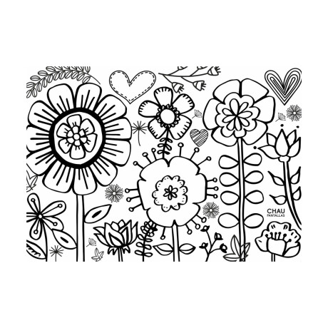 Block para Colorear Chau Pantalla Magico