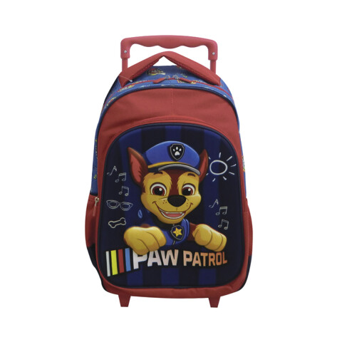 Mochila Infantil 3D con Carro Paw Patrol Tafeta Grande 40 x 30 cm AZUL/ROJO