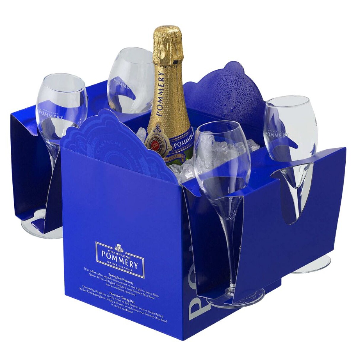 Pommery Brut Roayal 750 Box 1 Bot+4Copas 