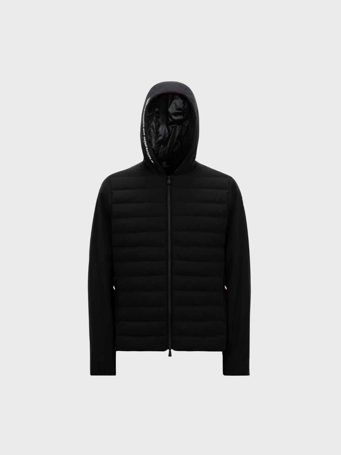 Moncler - Cardigan acolchado con relleno de plumas con capucha Negro