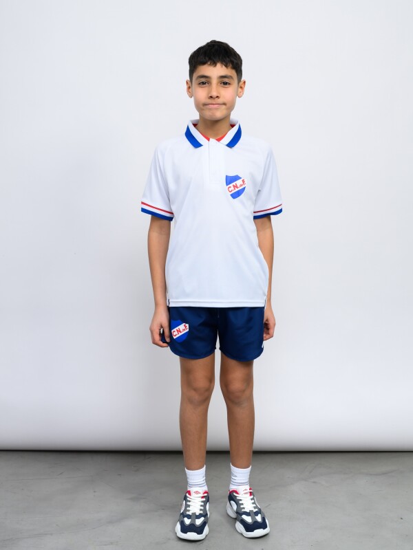 Remera Polo CNdeF Train Licencias Junior Blanco, Azul Royal, Rojo