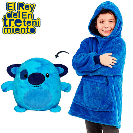 Buzo Polar Magico Canguro Peluche P/ Niños Diseños Azul