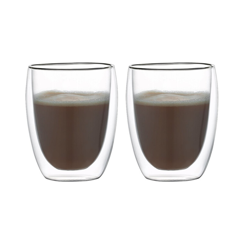 Set x2 Vasos doble pared 350ml borosilicato Varenna TRANSPARENTE