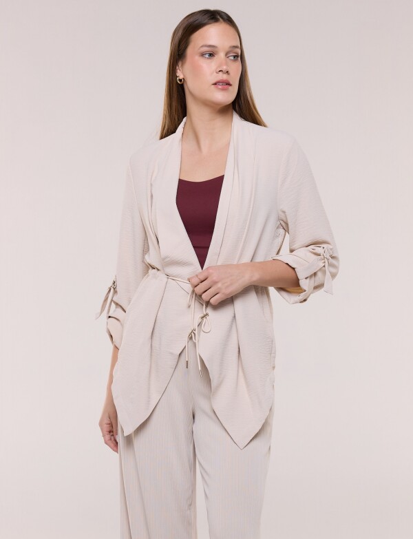 Chaqueta Cintura Ajustable BEIGE
