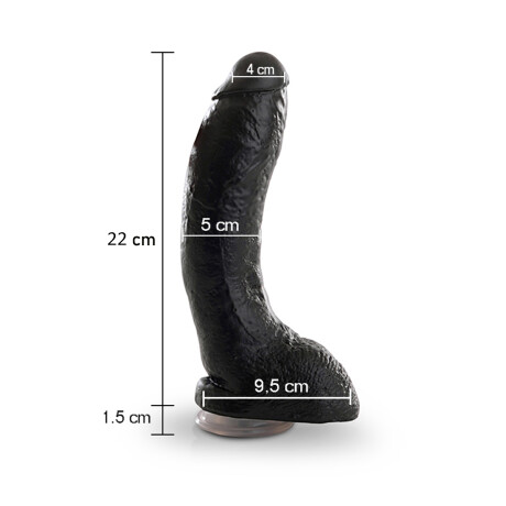 Vibrador Realístico Jeff Stricker Con Ventosa Negro