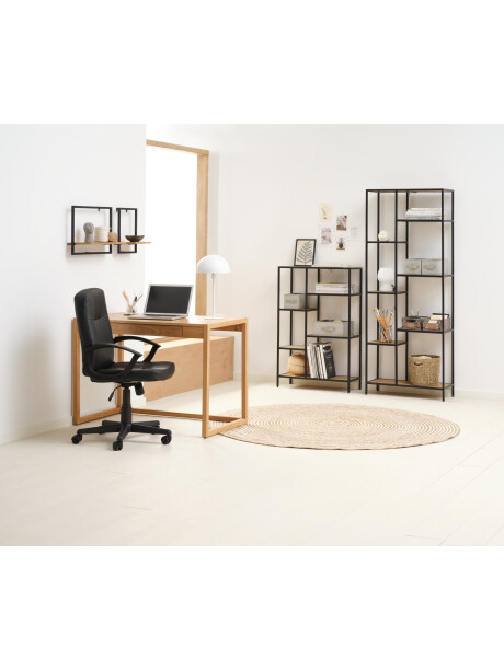 Silla de oficina NIMTOFTE polipiel negro Silla de oficina NIMTOFTE polipiel negro