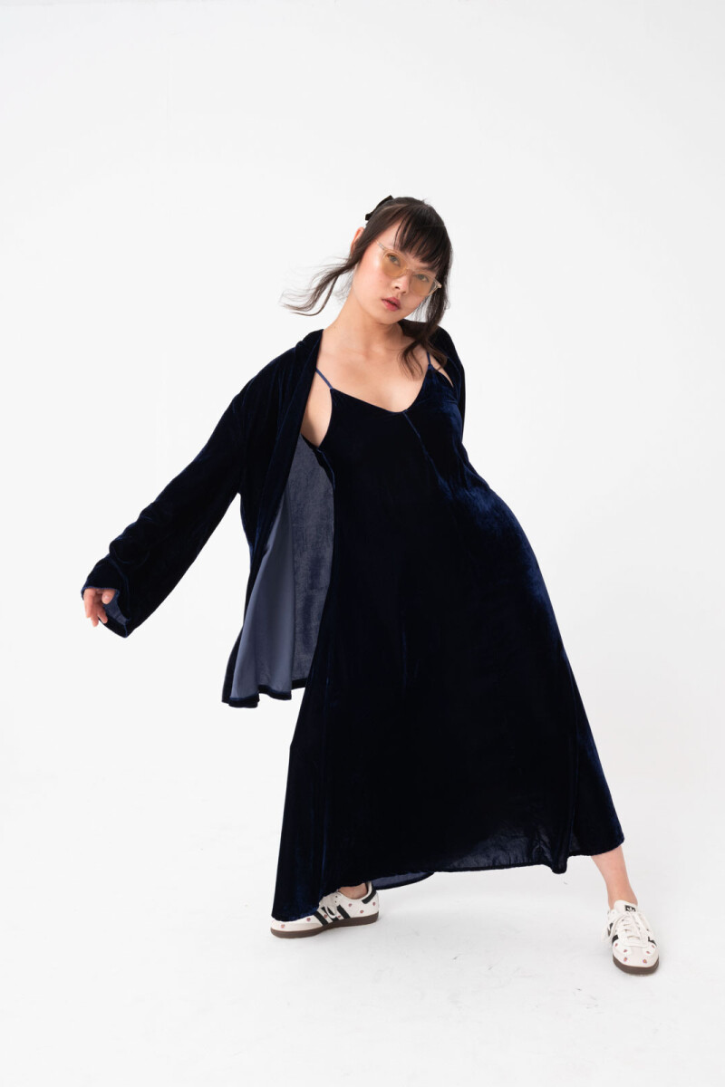 VESTIDO LARGO Azul