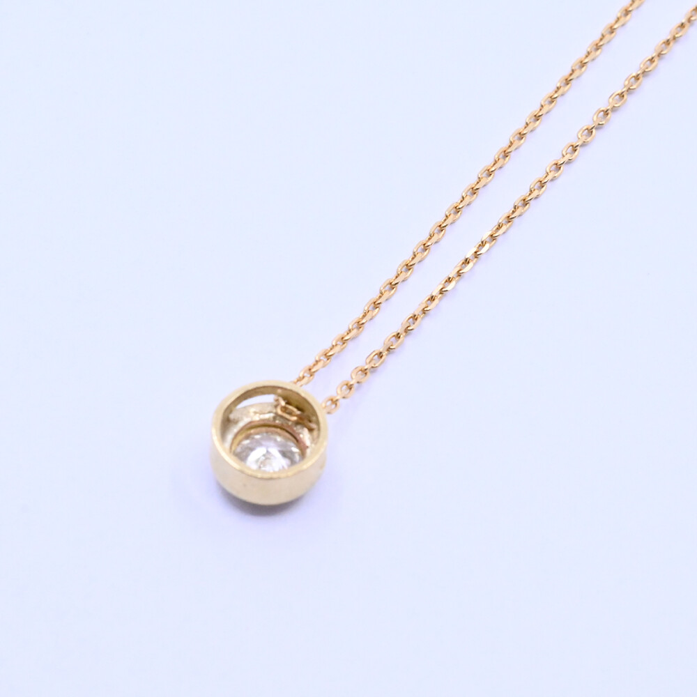 Dije oro 18k y brillante doble virola. Dije oro 18k y brillante doble virola.