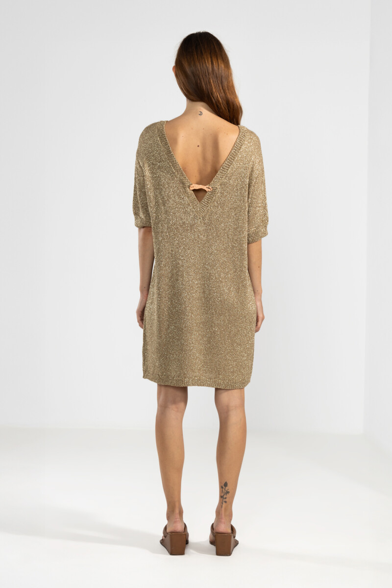 LARA KNIT DRESS Gold