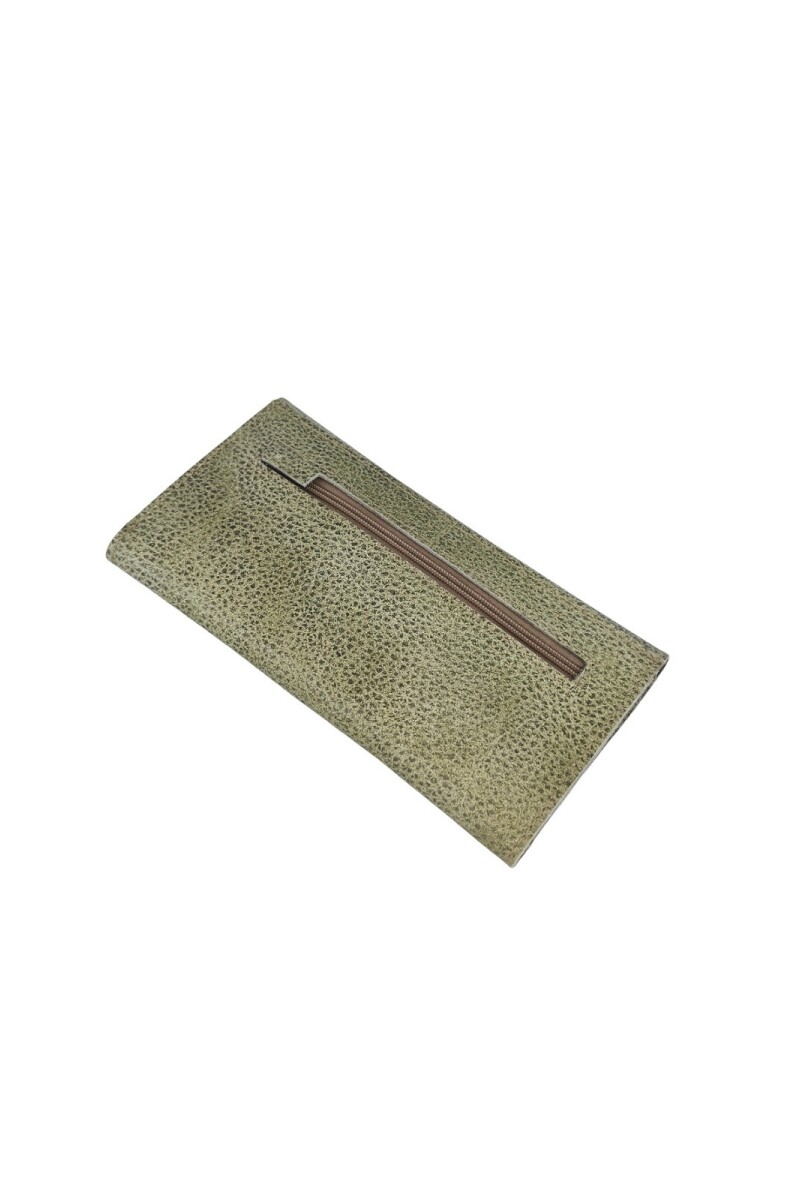 Billetera clasica al corte verde