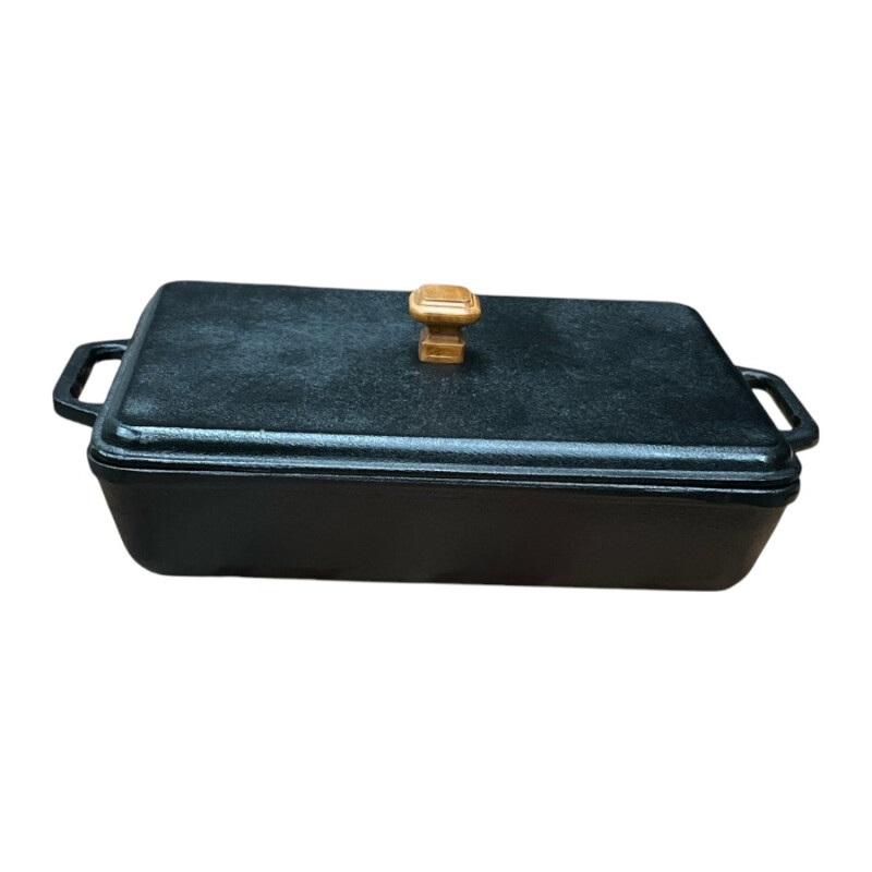 Asadera De Fundición Con Tapa 33x23 Asadera De Fundición Con Tapa 33x23