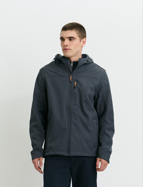 300550 CAMPERA HARRINGTON LABEL Gris Oscuro