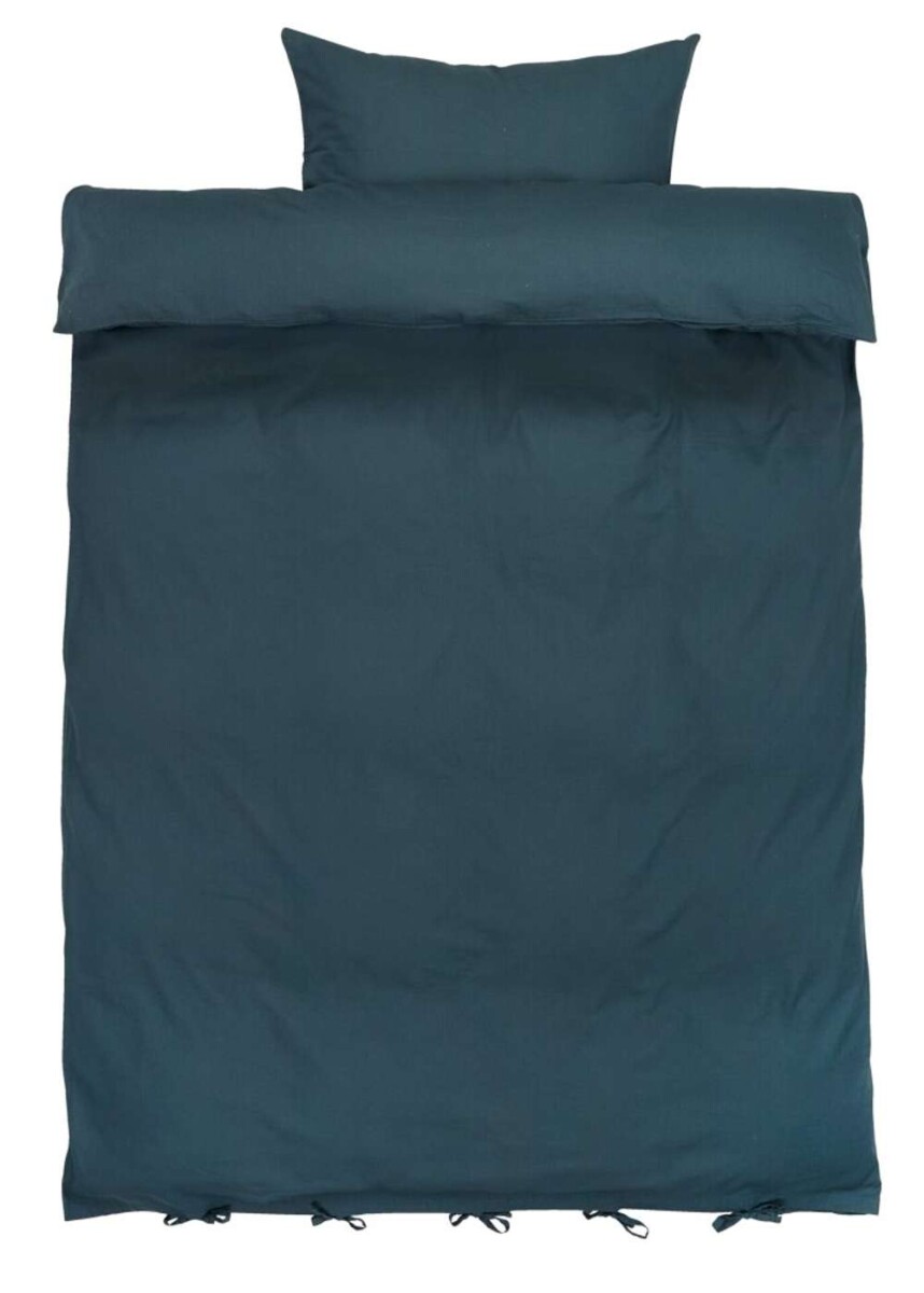 Juego Funda Nordica Lino Linda 155X220 - Petroleo 