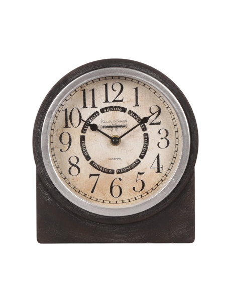 RELOJ DE MESA HIERRO D20X22X5.5CM VINTAGE RELOJ DE MESA HIERRO D20X22X5.5CM VINTAGE
