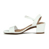 Beira Rio Sandalia Casual Taco Medio C/ Broche Blanco
