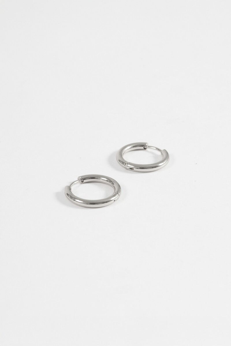 Aros acero small plateado