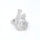 Caravanas En Oro 18K Blanco Con Brillantes Caravanas En Oro 18K Blanco Con Brillantes