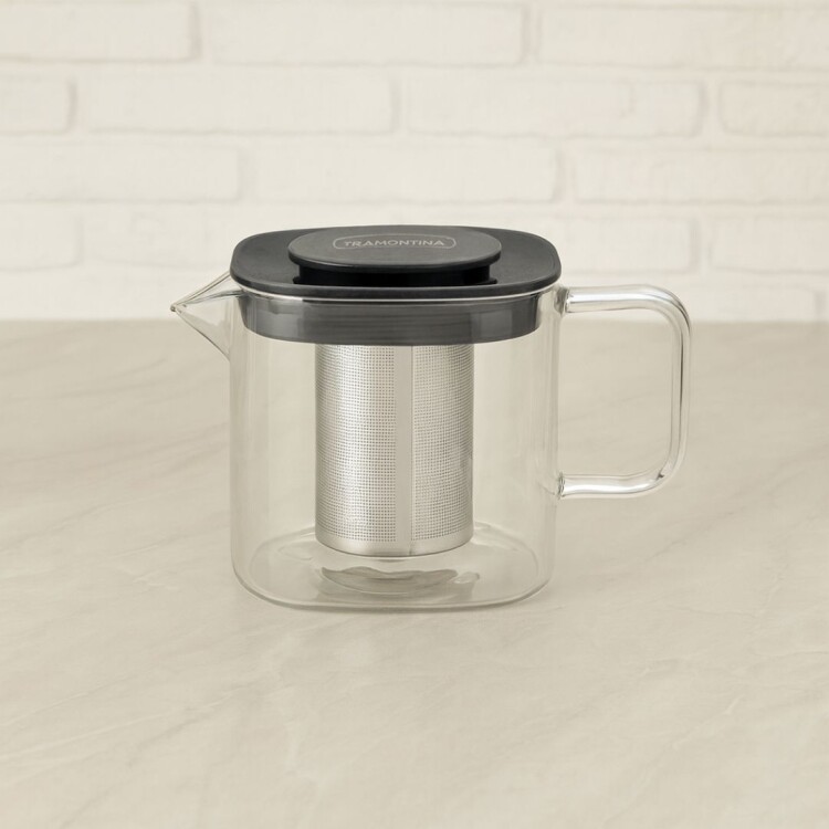 TETERA DE VIDRIO CON INFUSOR TRAMONTINA 600ML TETERA DE VIDRIO CON INFUSOR TRAMONTINA 600ML