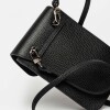 Porta Celular Liana En Cuero Graneado Negro