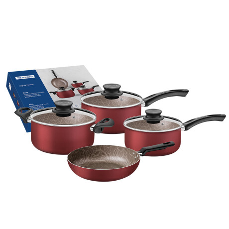 Batería de Cocina Tramontina Paris 28599/708 7 Piezas ROJO