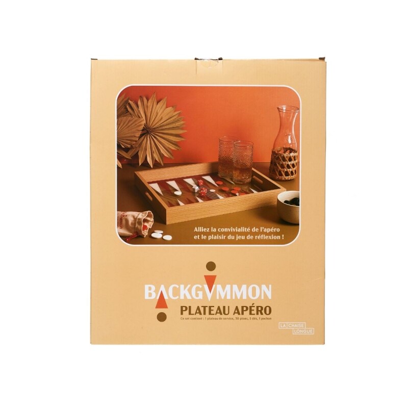 Juego de mesa Backgammon en bandeja Juego de mesa Backgammon en bandeja