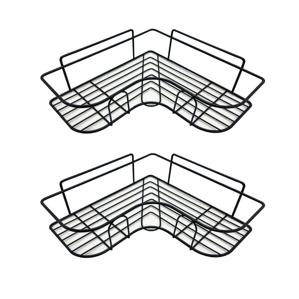 Organizador de Baño Esquinero Adhesivo Repisa de Ducha Set x2 IMBACK Color Negro Organizador de Baño Esquinero Adhesivo Repisa de Ducha Set x2 IMBACK Color Negro