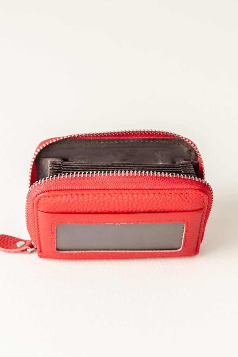 Tarjetero acordeon Rojo