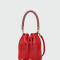 Marc Jacobs - Bolso bombonera de cuero, The Mini Bucket Rojo