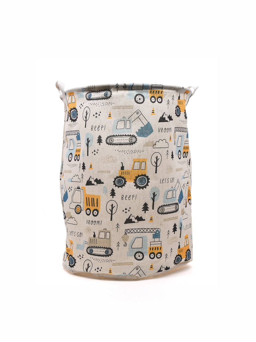 CANASTO ORG. TELA CAMIONES - ESTAMPADO 1 