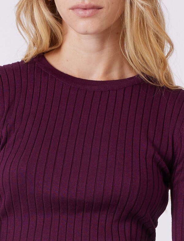Buzo Punto Rib VIOLETA