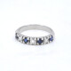 Anillo En Oro 18K Blanco Con Brillantes Y Zafiros Anillo En Oro 18K Blanco Con Brillantes Y Zafiros