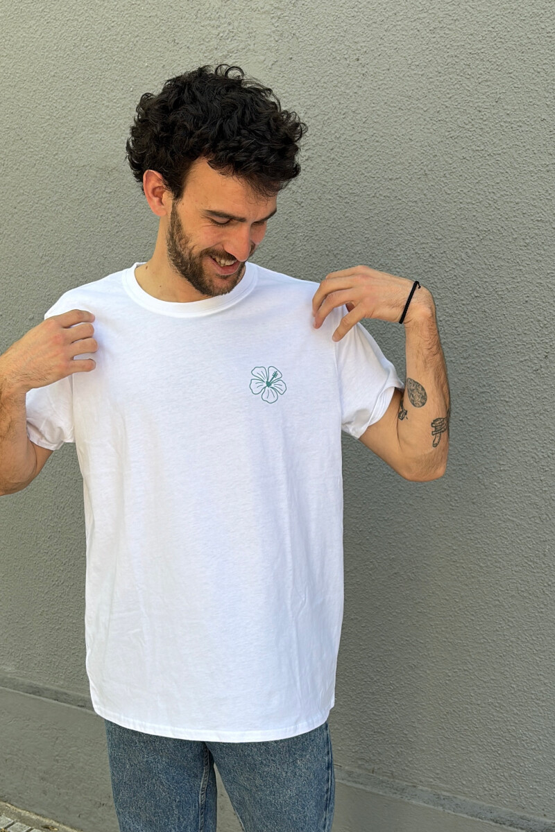 Camiseta Hibisco Brixton Blanca