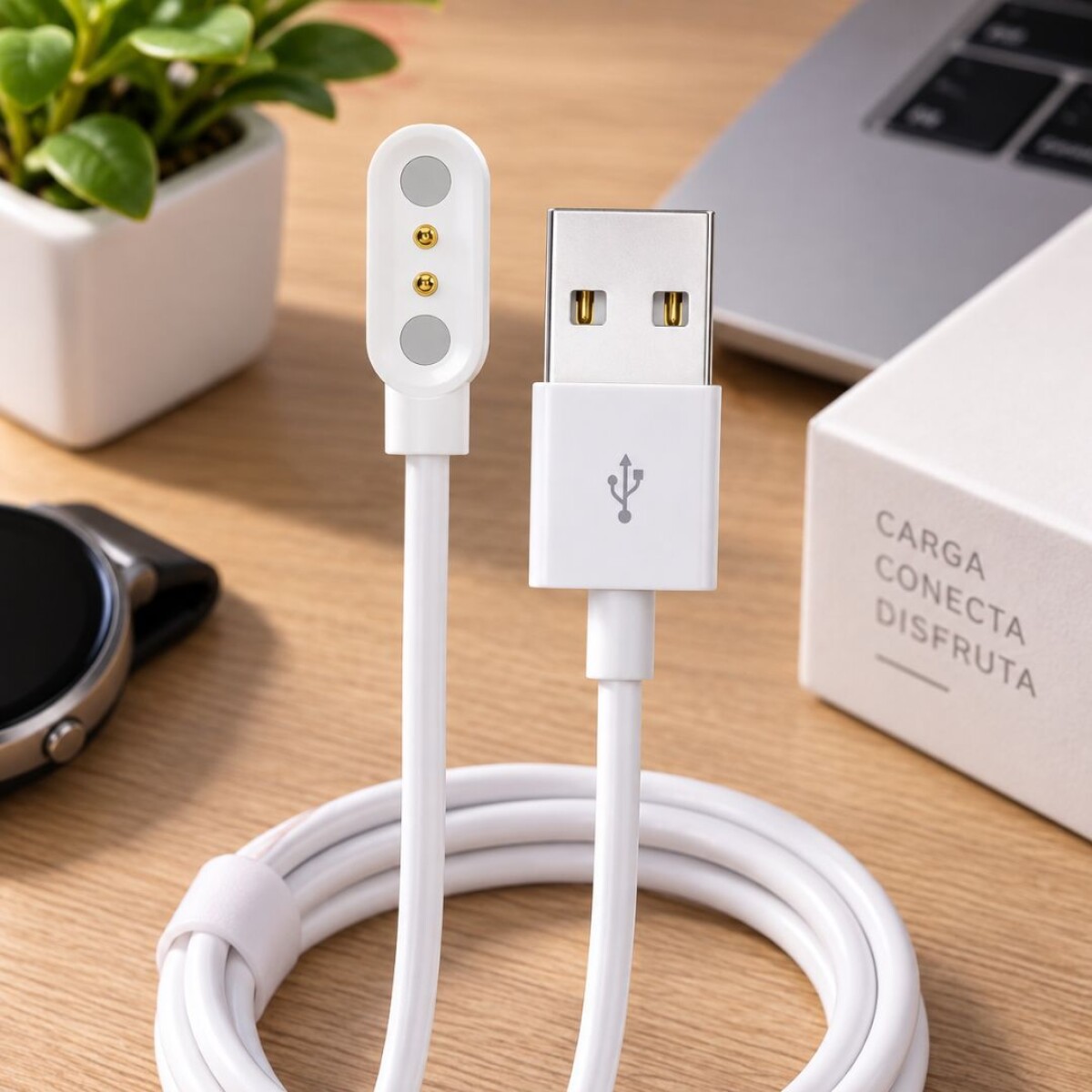 Cargador para Smartwatch Mibro 2.54mm 2 pin Blanco 