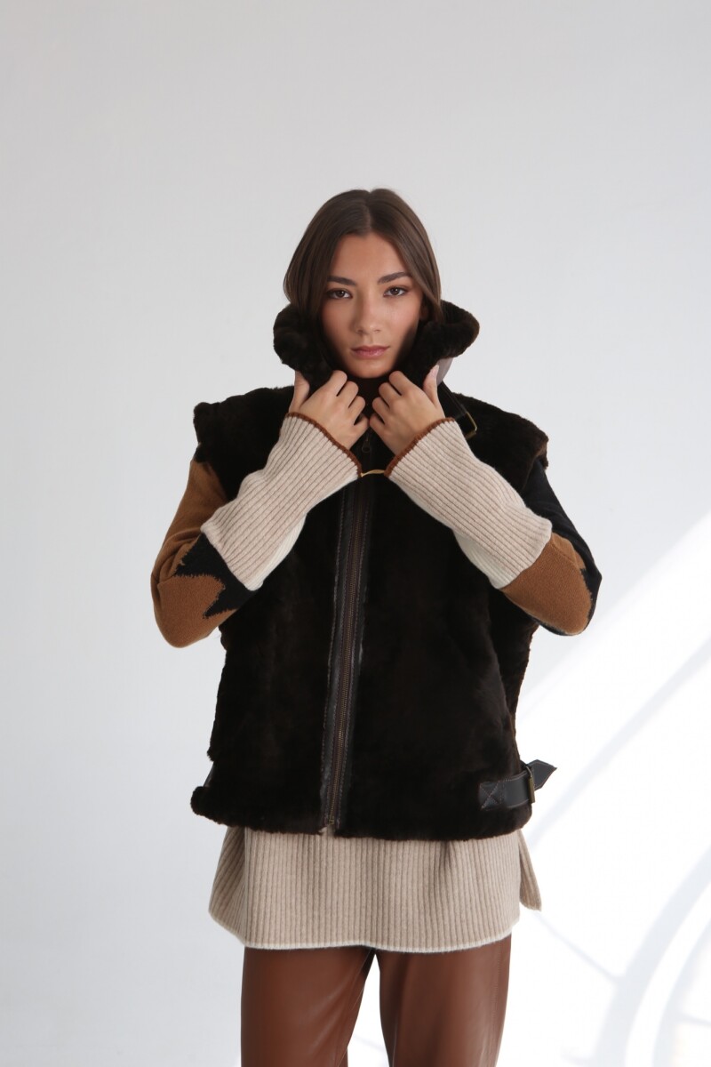 CHALECO EKO Fur Choco