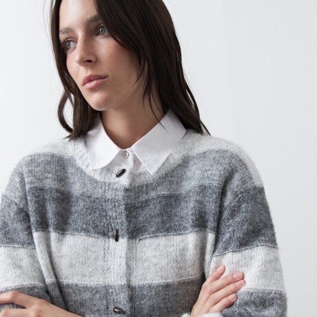 CARDIGAN FROST Gris Melange