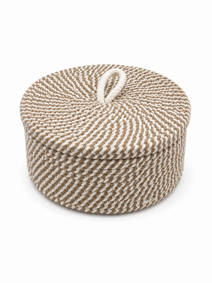 CESTO CON TAPA - BEIGE 