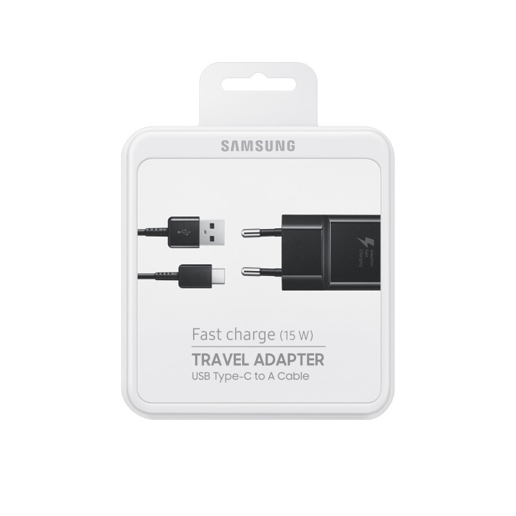 Cargador Carga Rápida 15W cable Tipo-C Negro
