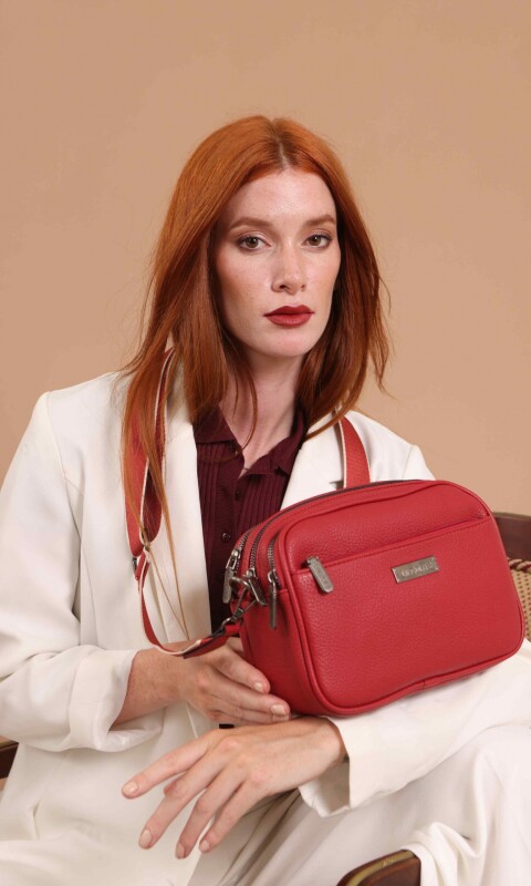 BANDOLERA MORRAL FRESIA ROJO