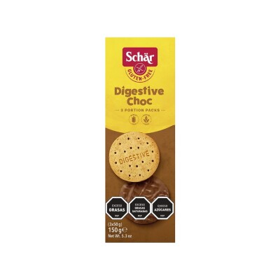 Galletas digestivas chocolate s/gluten Schar Galletas Digestivas Choco