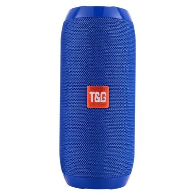 Parlante portátil bluetooth TG117 clindro vertical azul Parlante portátil bluetooth TG117 clindro vertical azul