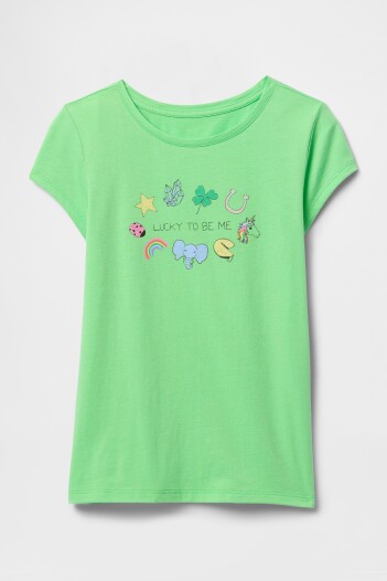 Remera Gráfico Niña Lucky Green