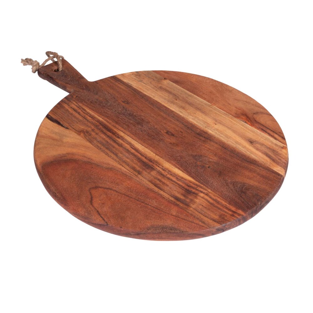 TABLA REDONDA DE ACACIA MADERA-ACACIA MARRON 8198