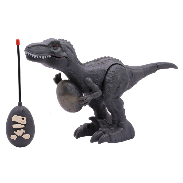 Dinosaurio Tiranosaurio Control Remoto Movimiento Luz Sonido Color Gris