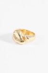 Anillo machacado dorado