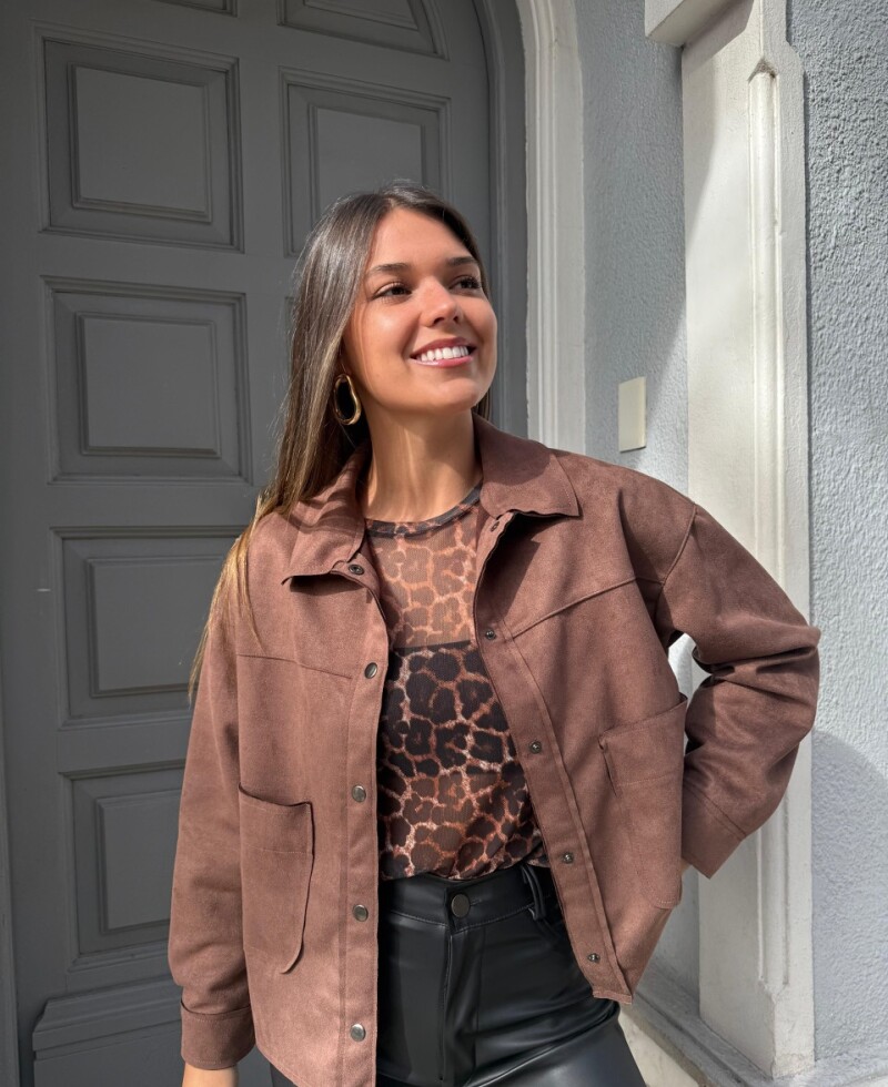 Chaqueta Gamuza chocolate