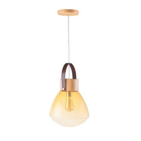 COLGANTE 1 LUZ ''LAMPARDI'' E27. VIDRIO MADERA COLGANTE 1 LUZ ''LAMPARDI'' E27. VIDRIO MADERA