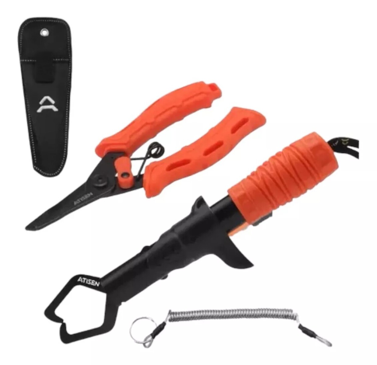 Set Kit De Pesca Pinza + Alicate De Anzuelos Mosquetón 
