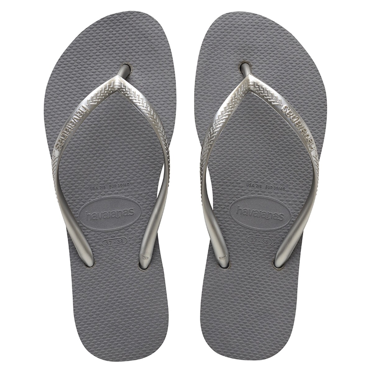 Ojotas de Mujer Havaianas Slim Havaianas - Gris Acero 