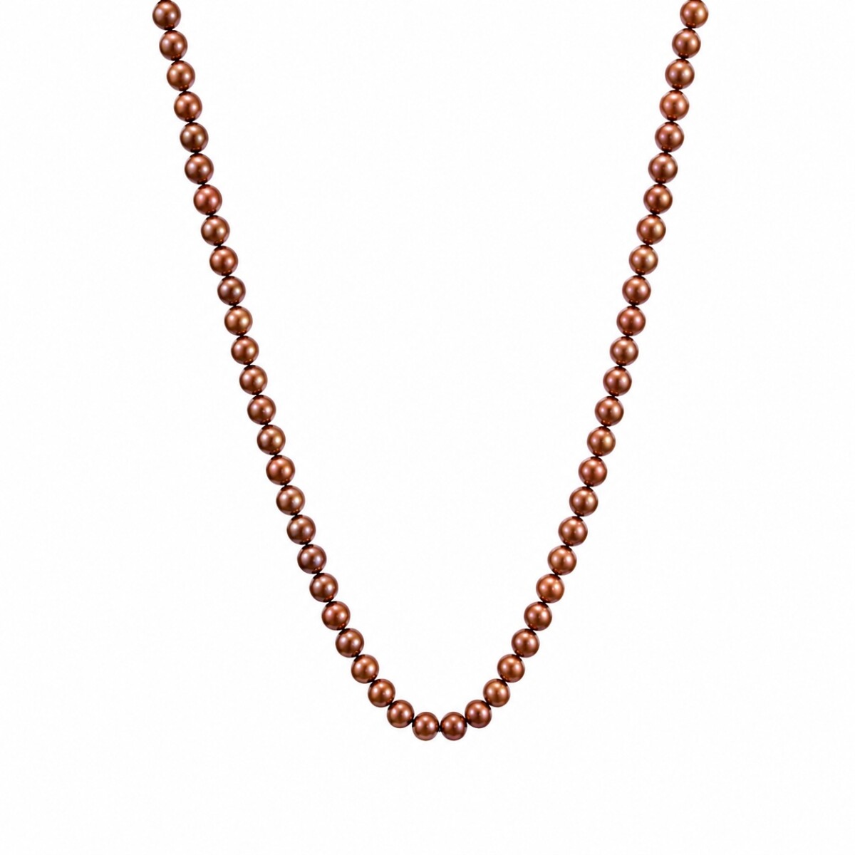 collar perlas chocolate - plata 925 - perla de río - CD3558 - conperla 