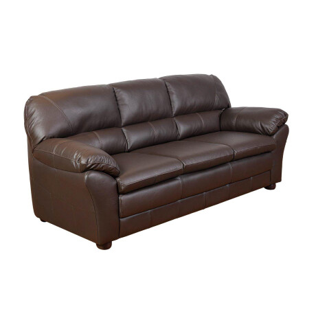 SILLÓN 3 CUERPOS CUERO MARRON FLORENCIA CHOC.